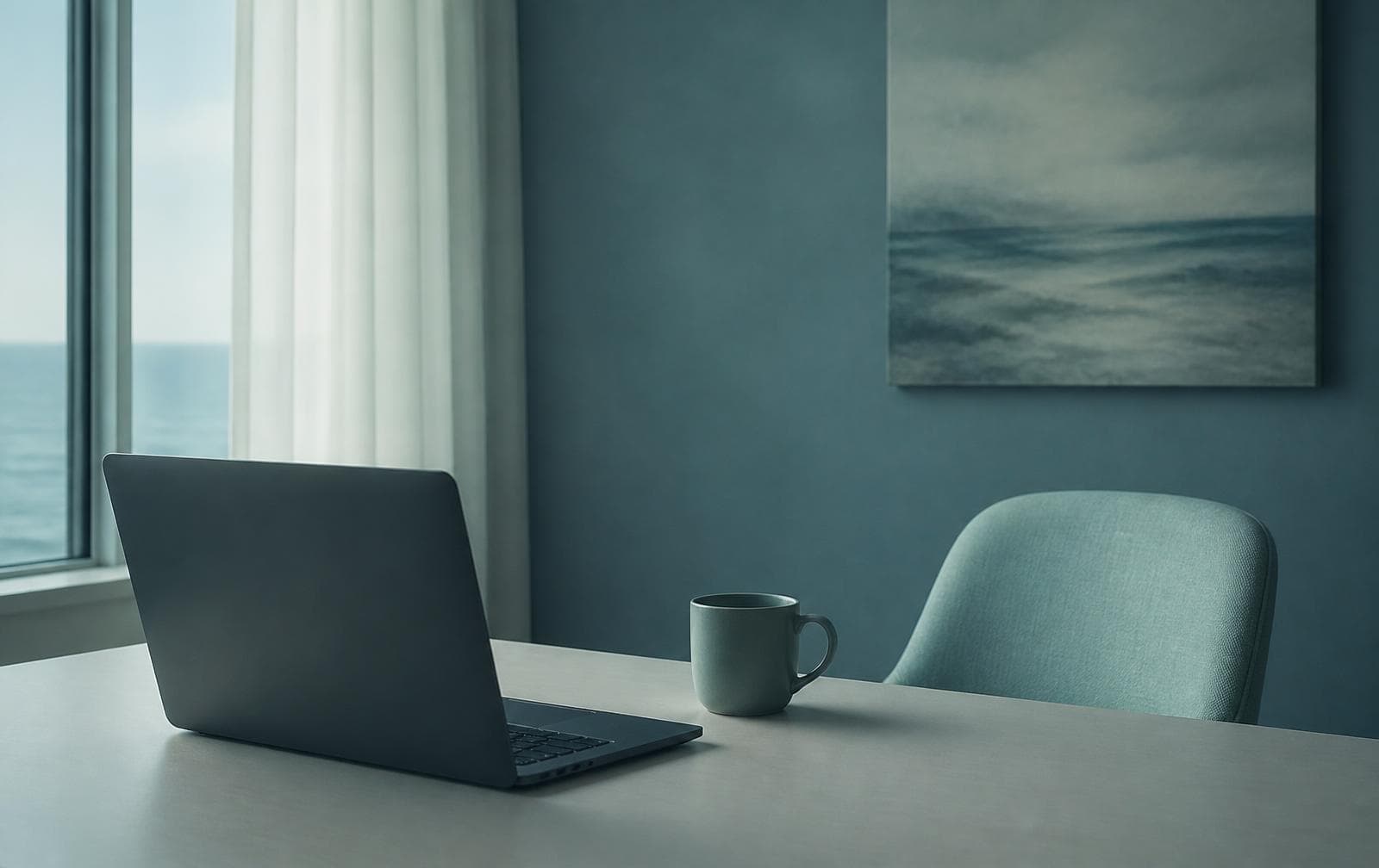 A calm, private space set up for a telehealth visit